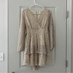 Patterned long sleeve dress